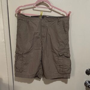 Free Planet Brown Cargo Shorts for Men